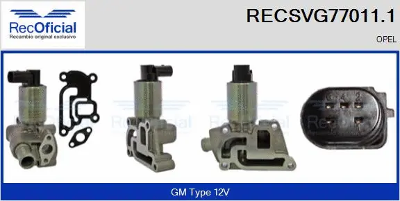Vanne EGR RECOFICIAL RECSVG77011.1