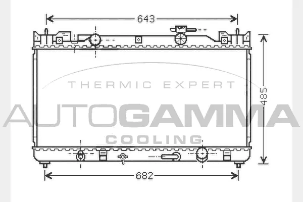 Radiateur, refroidissement du moteur AUTOGAMMA 104716