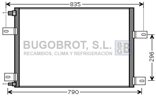 Condenseur, climatisation BUGOBROT 62-RE5061