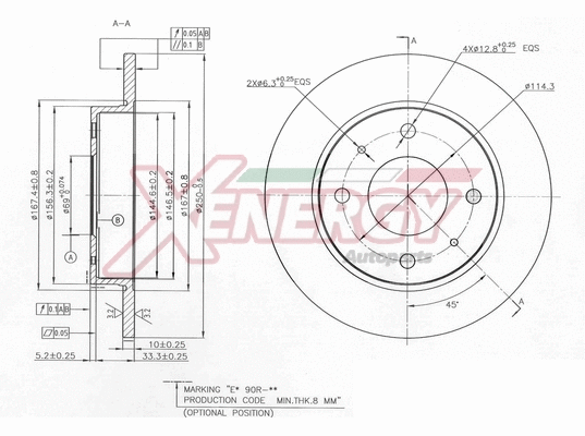 Disque de frein AP XENERGY X601489