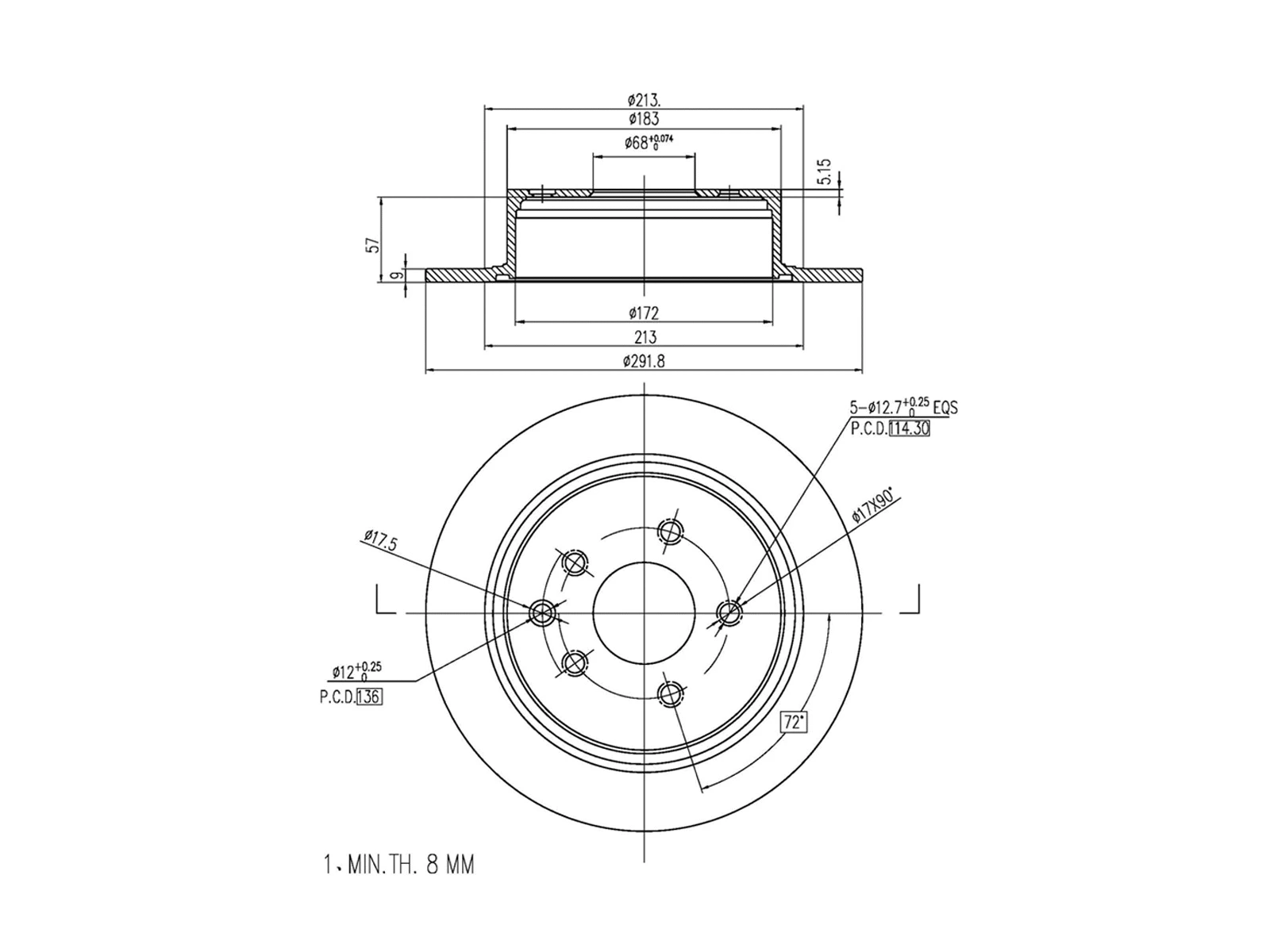 Disque de frein A.Z. Meisterteile AZMT-44-024-1298