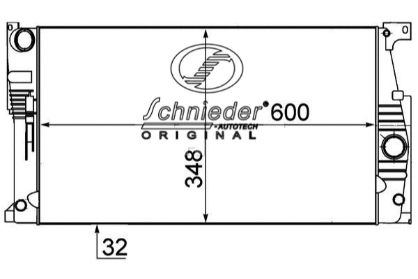 Radiateur, refroidissement du moteur SCHNIEDER AUTOTECH BMS33.00234