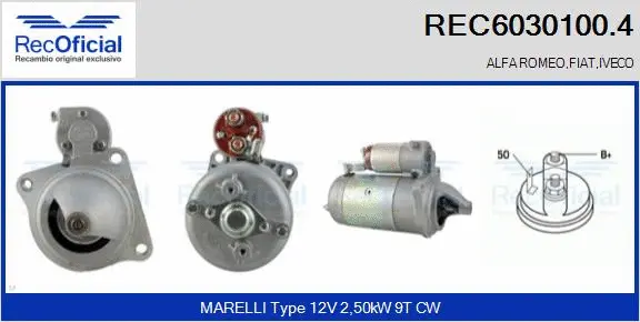 Démarreur RECOFICIAL REC6030100.4