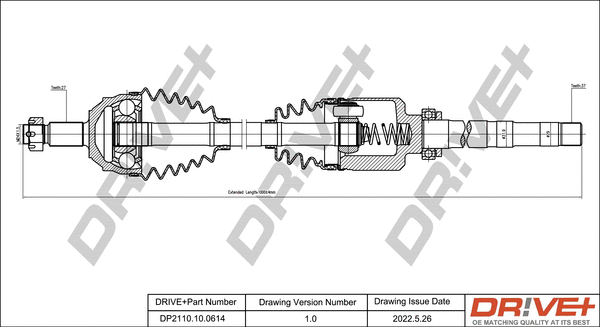 Arbre de transmission Dr!ve+ DP2110.10.0614