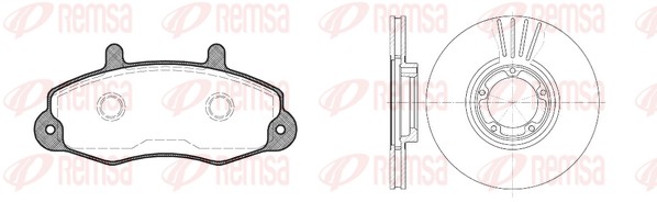 Kit de freins, frein à disques REMSA 8391.00
