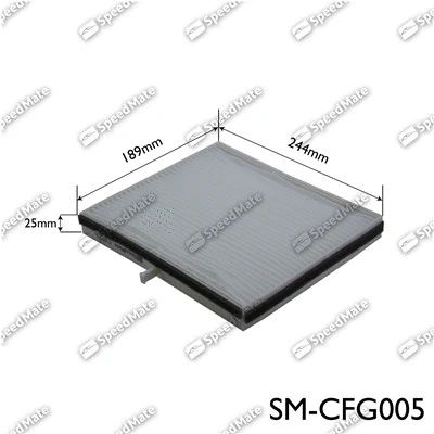 Filtre, air de l'habitacle SpeedMate SM-CFG005