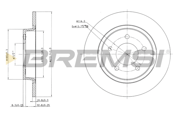 Disque de frein BREMSI CD7546S
