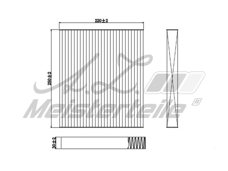 Filtre, air de l'habitacle A.Z. Meisterteile AZMT-41-010-1655
