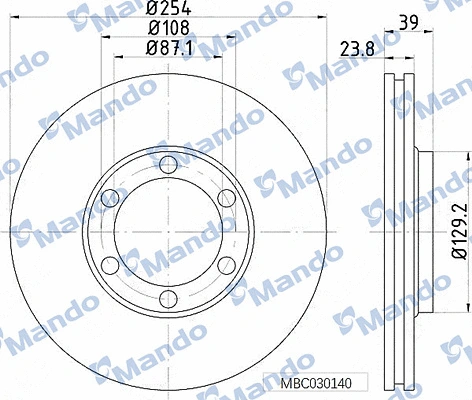 Disque de frein MANDO MBC030140