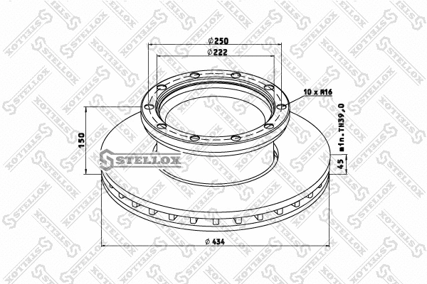 Disque de frein STELLOX 85-00791-SX