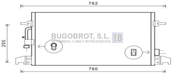 Condenseur, climatisation BUGOBROT 62-AI5324
