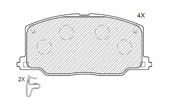Kit de plaquettes de frein, frein à disque KLAXCAR FRANCE 24644z
