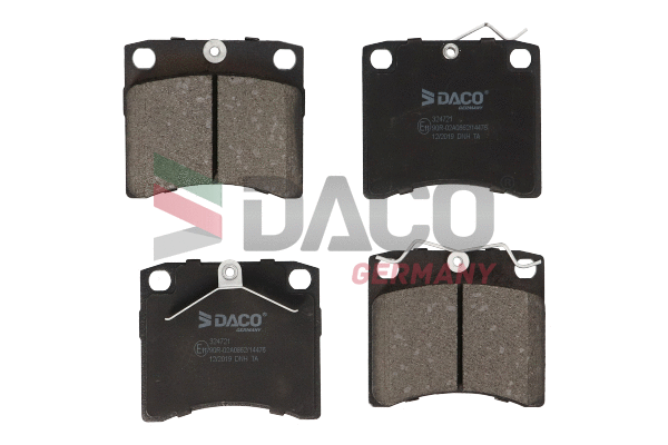Kit de plaquettes de frein, frein à disque DACO Germany 324721
