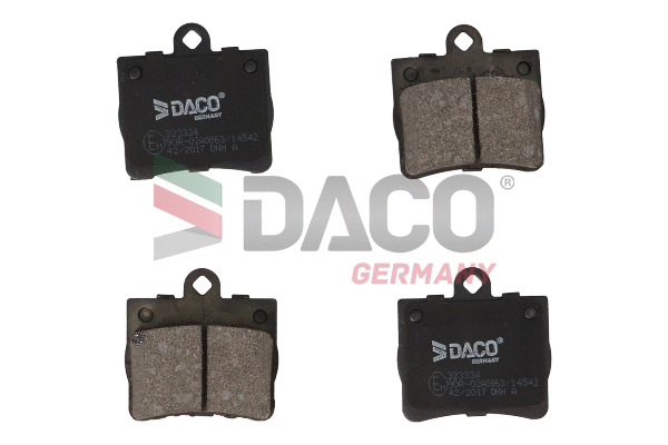 Kit de plaquettes de frein, frein à disque DACO Germany 323334