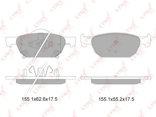 Kit de plaquettes de frein, frein à disque LYNXAUTO BD-3423