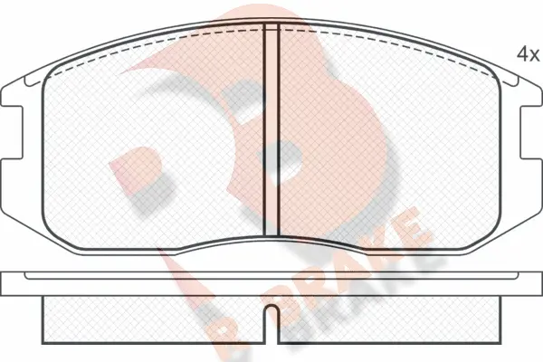 Kit de plaquettes de frein, frein à disque R BRAKE RB0875
