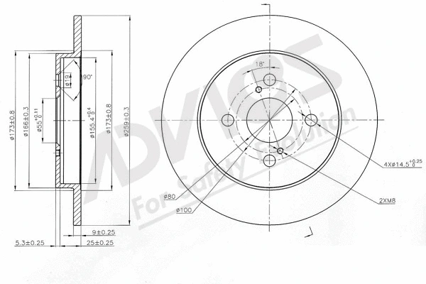Disque de frein ADVICS-SEA A6R244