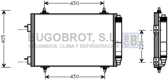 Condenseur, climatisation BUGOBROT 62-PE5209