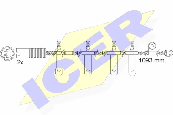 Contact d'avertissement, usure des plaquettes de frein ICER 610501 E C