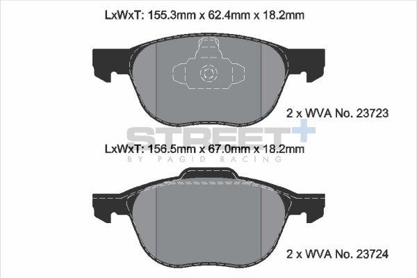 Kit de plaquettes de frein, frein à disque PAGID Racing T8041SP2001