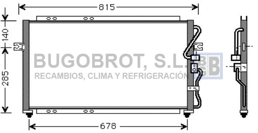 Condenseur, climatisation BUGOBROT 62-KA5014