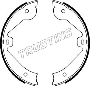 Jeu de mâchoires de frein, frein de stationnement TRUSTING 052.131