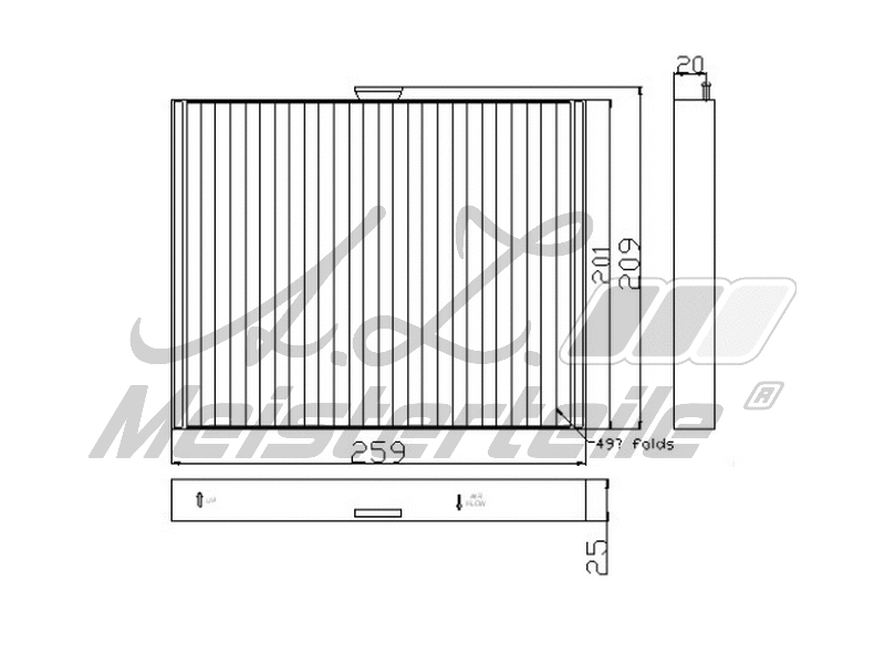 Filtre, air de l'habitacle A.Z. Meisterteile AZMT-41-010-1540