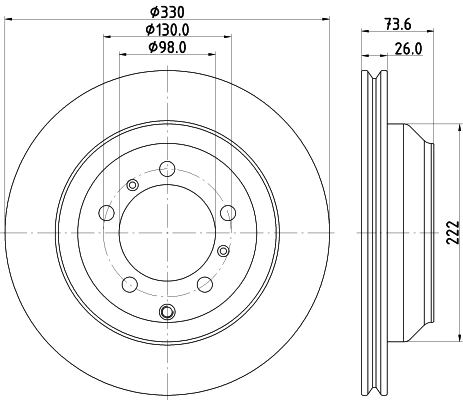 Disque de frein MINTEX MDC83216C