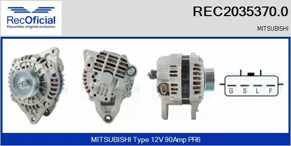 Alternateur RECOFICIAL REC2035370.0