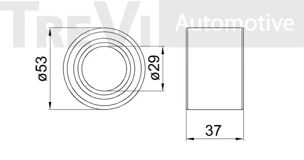 Kit de roulements de roue TREVI AUTOMOTIVE WB1627