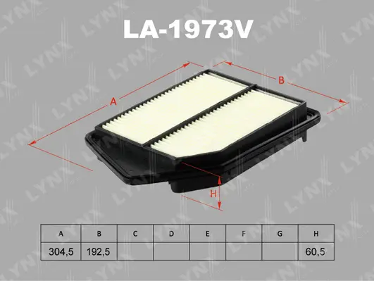Filtre à air LYNXAUTO LA-1973V