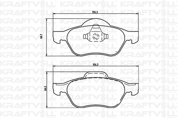 Kit de plaquettes de frein, frein à disque KRAFTVOLL GERMANY 07010037