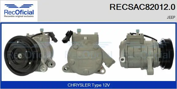 Compresseur, climatisation RECOFICIAL RECSAC82012.0