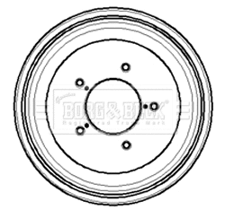 Tambour de frein BORG & BECK BBR7062