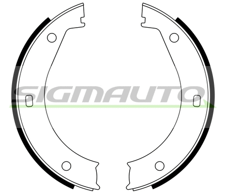 Jeu de mâchoires de frein, frein de stationnement SIGMAUTO SFA076