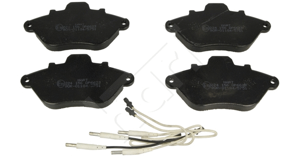 Kit de plaquettes de frein, frein à disque HART 224 156