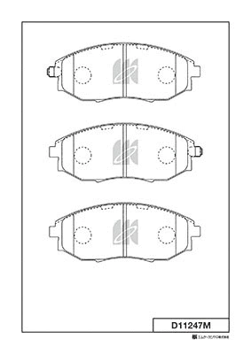 Kit de plaquettes de frein, frein à disque MK Kashiyama D11247M