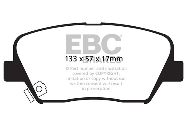 Kit de plaquettes de frein, frein à disque EBC Brakes DP21863