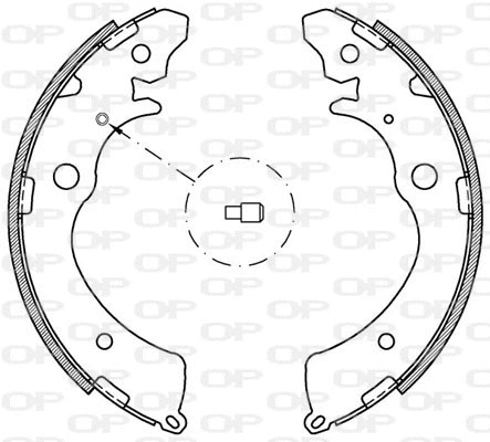 Jeu de mâchoires de frein OPEN PARTS BSA2143.00