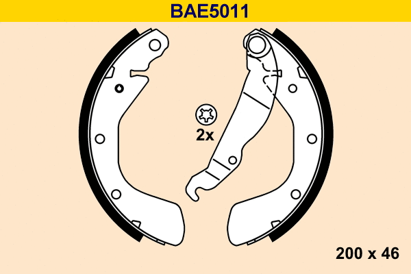 Jeu de mâchoires de frein BARUM BAE5011