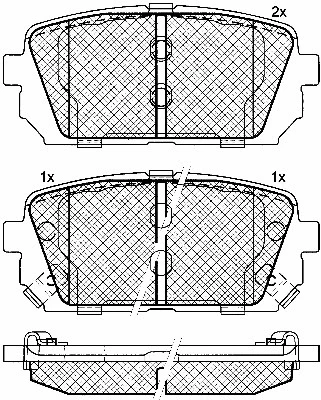 Kit de plaquettes de frein, frein à disque BSF 10865