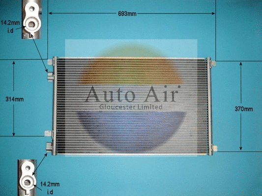 Condenseur, climatisation AUTO AIR GLOUCESTER 16-1043A