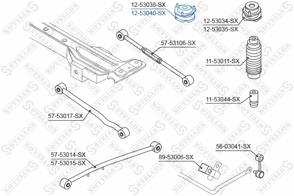 Coupelle de suspension STELLOX 12-53040-SX