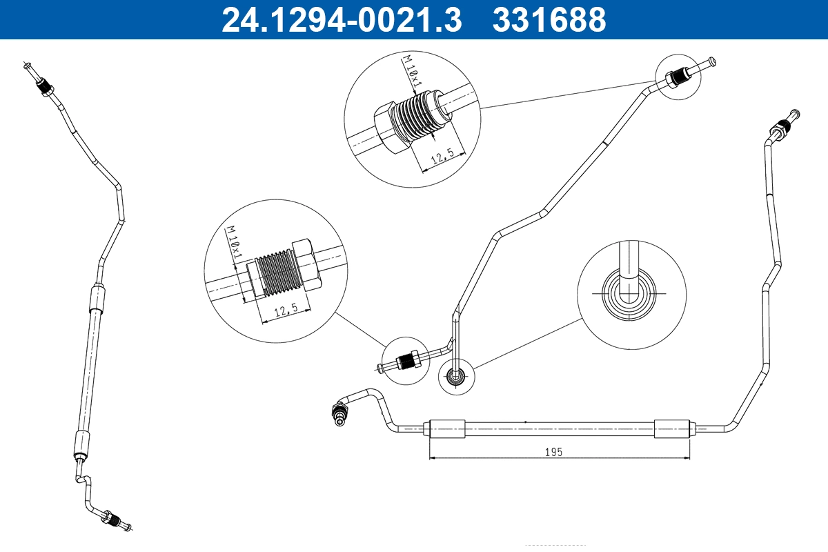 Flexible de frein ATE 24.1294-0021.3