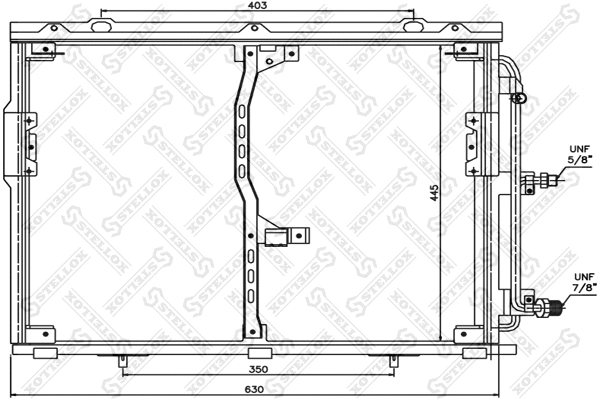 Condenseur, climatisation STELLOX 10-45013-SX