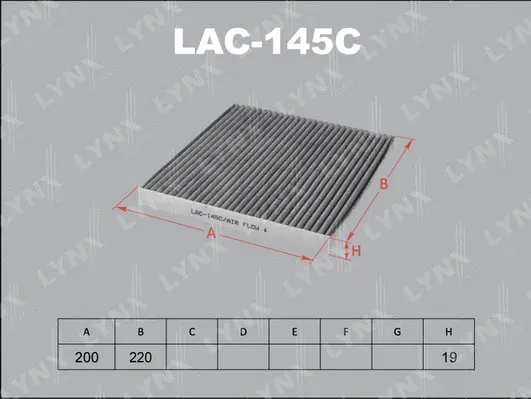 Filtre, air de l'habitacle LYNXAUTO LAC-145C