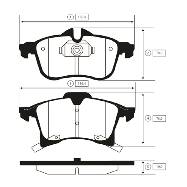 Kit de plaquettes de frein, frein à disque CTR GK0302