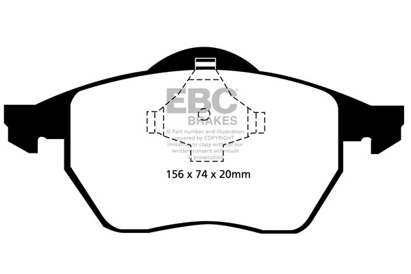 Kit de plaquettes de frein, frein à disque EBC Brakes DP21324