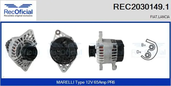 Alternateur RECOFICIAL REC2030149.1