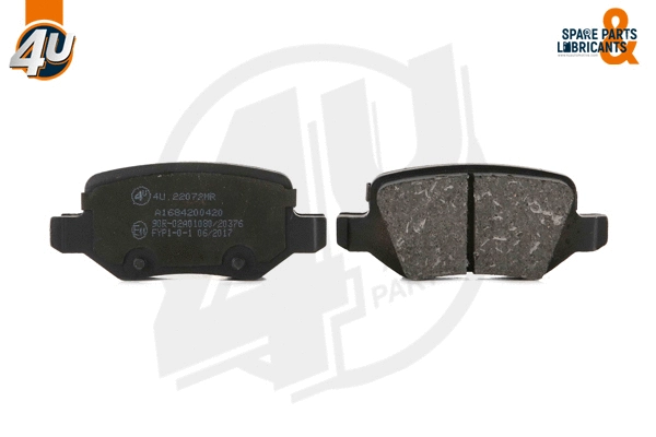 Kit de plaquettes de frein, frein à disque 4U Autoparts 22072MR